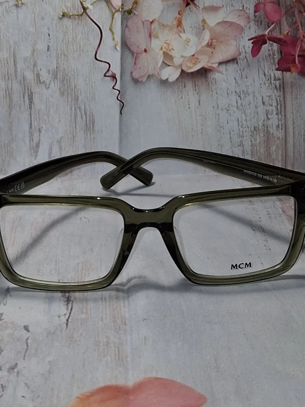 MCM MW5010D Olive Green Eyeglass Optical Frames 54-19-145 New w/ Crossbody Case